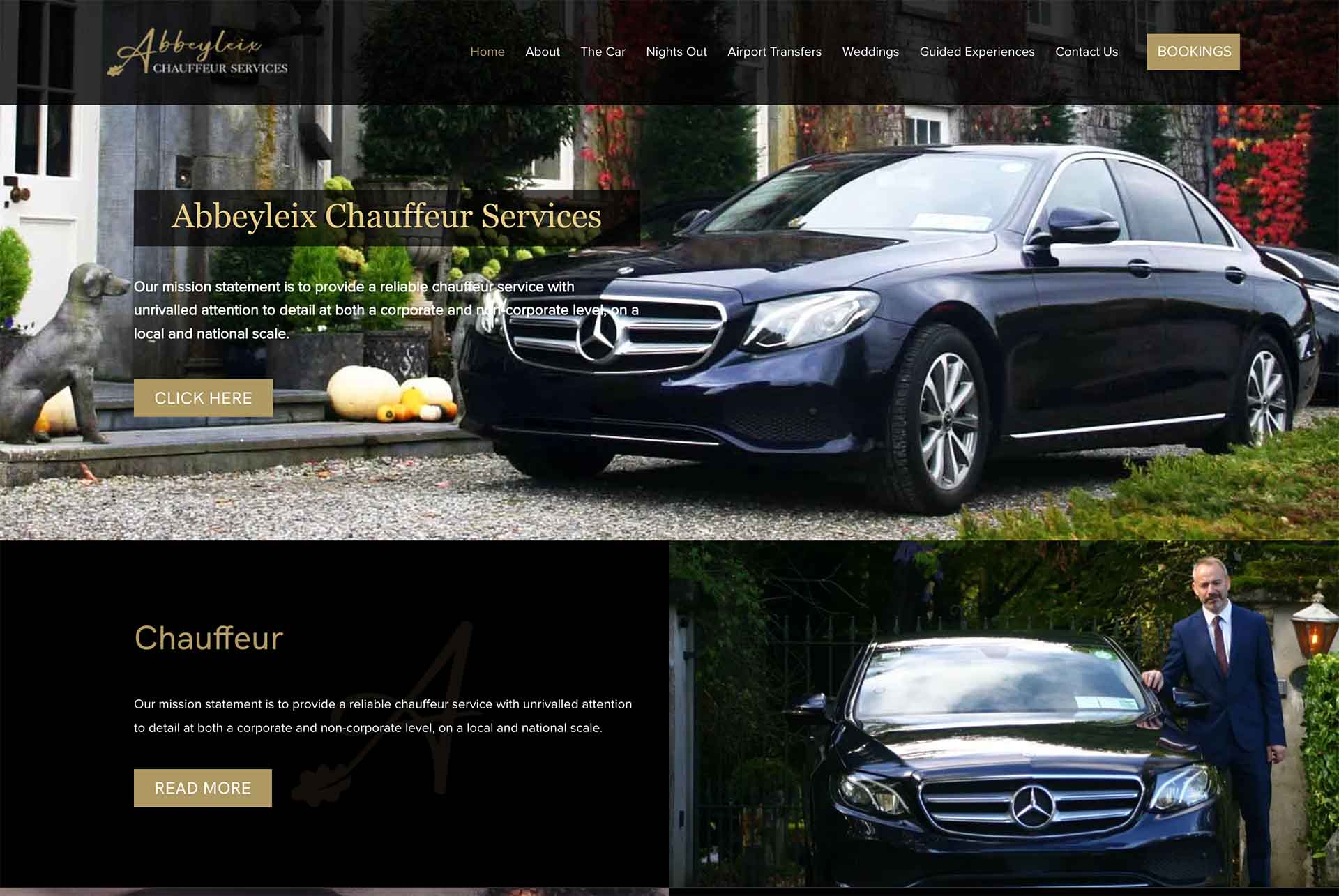 web design for chauffeur