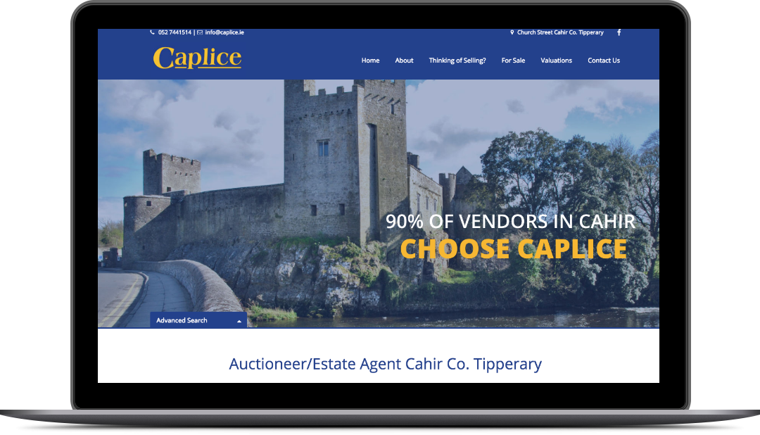 Caplice Estate Agent Web Design